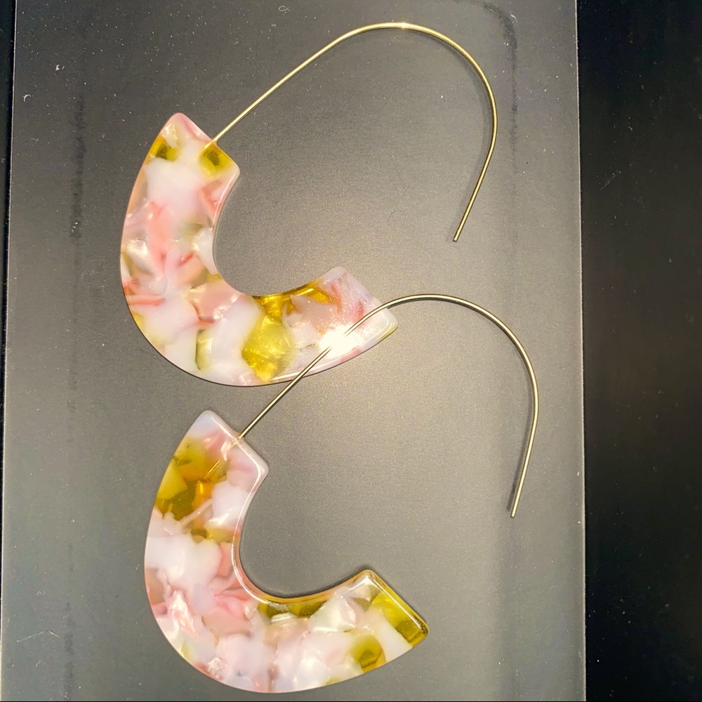 Open Wire Marble Earrings